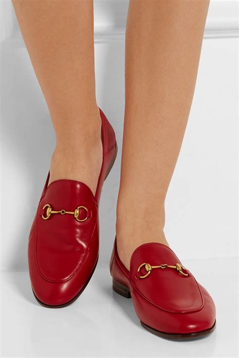 Gucci red loafers for women